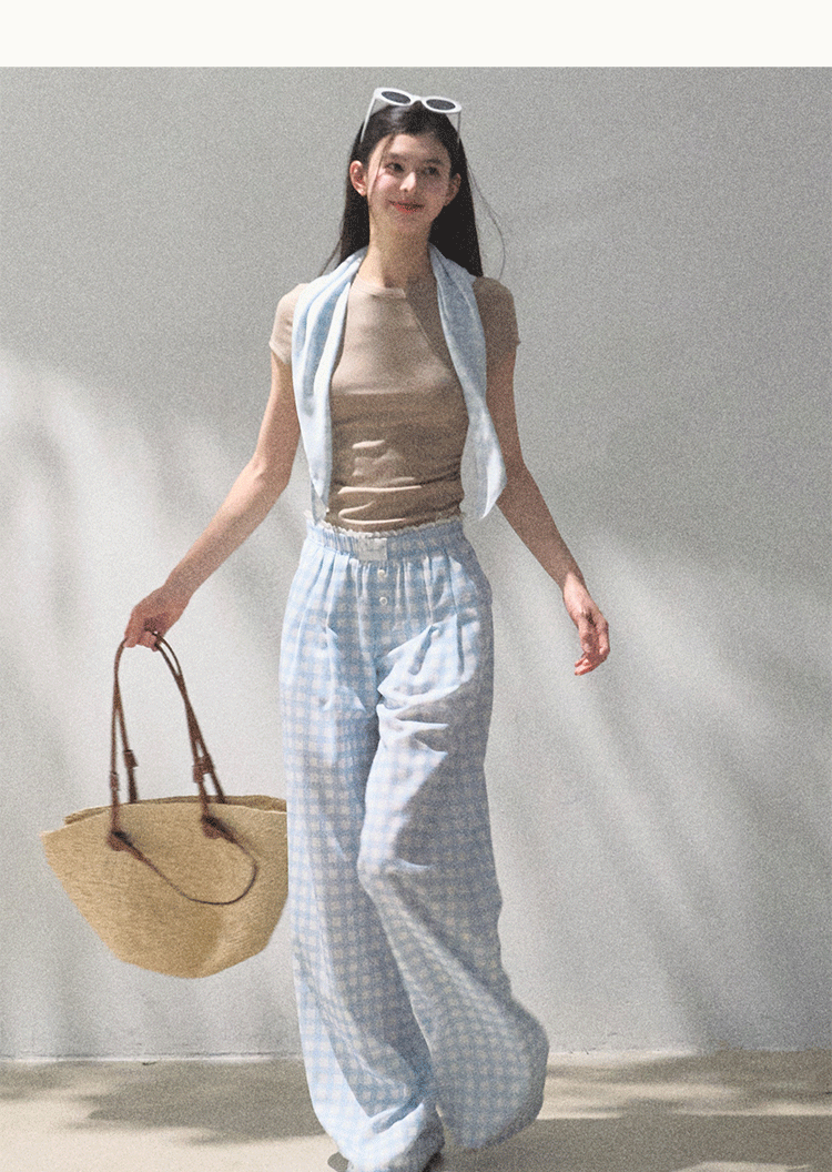 Lyocell Linen Wide-Leg Pants