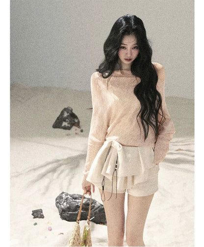 Layered Pleated Skort
