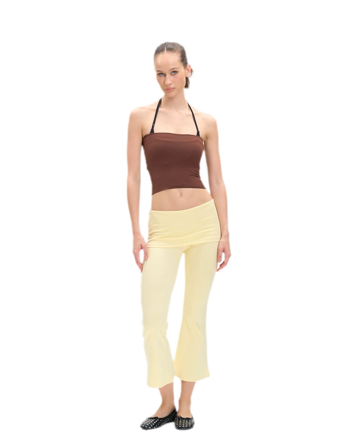 Capri Foldover Flare Pants