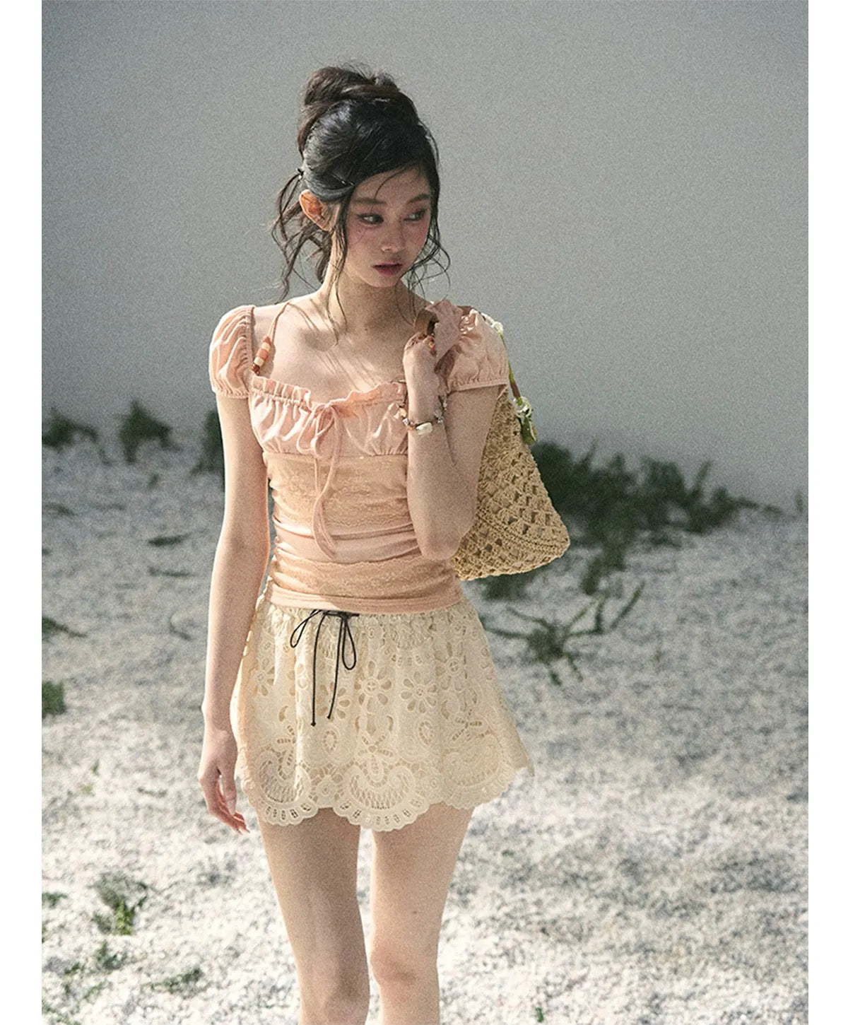 Lace A-Line Mini Skirt