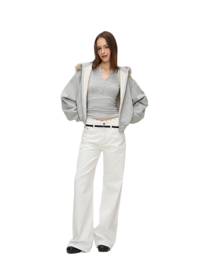 Ribbed Button Trim Set