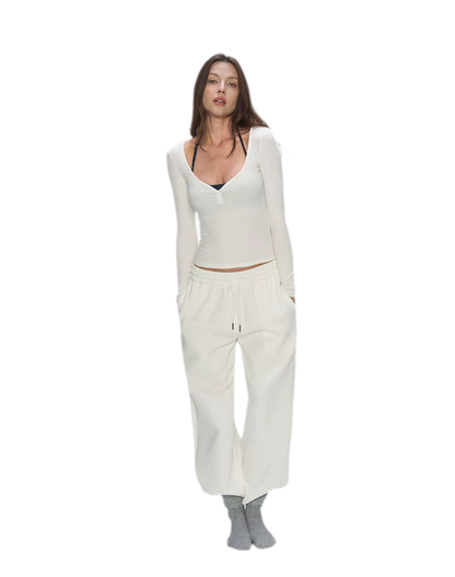 Air Cotton Wide-Leg Sweatpants