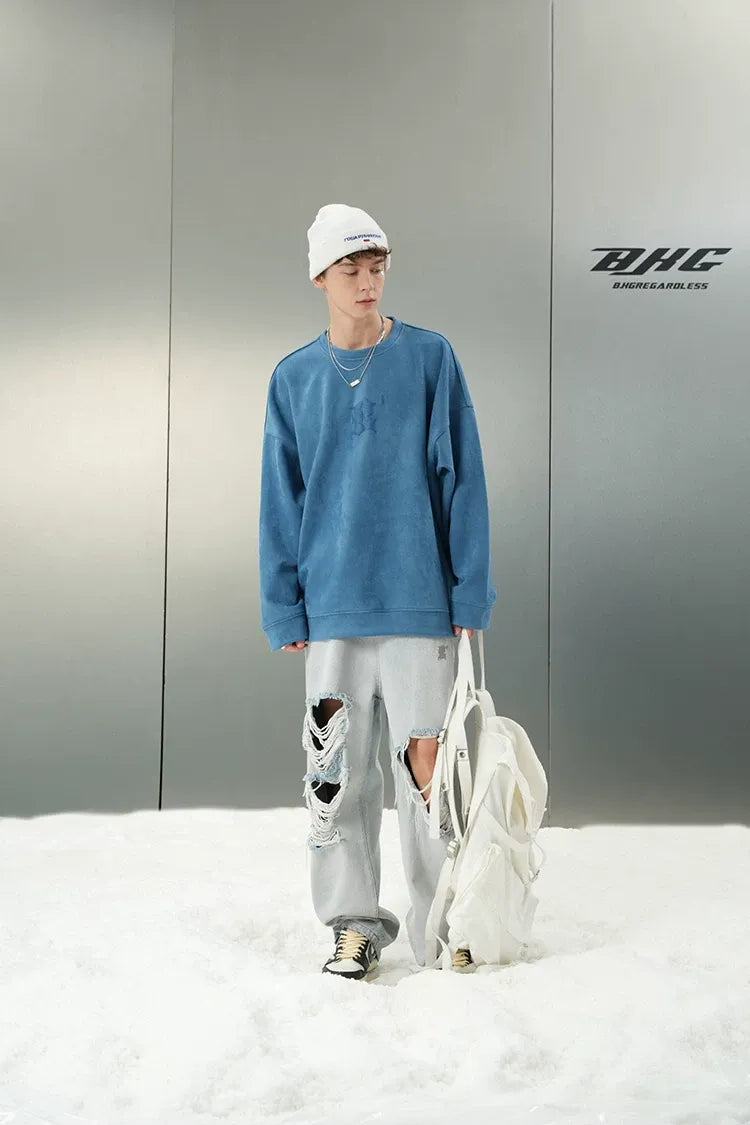 Eco Suede Oversized Sweatshirt