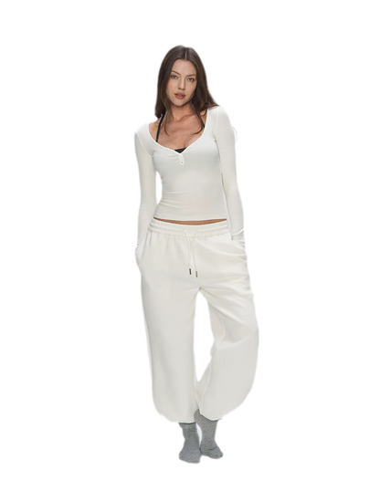 Air Cotton Wide-Leg Sweatpants