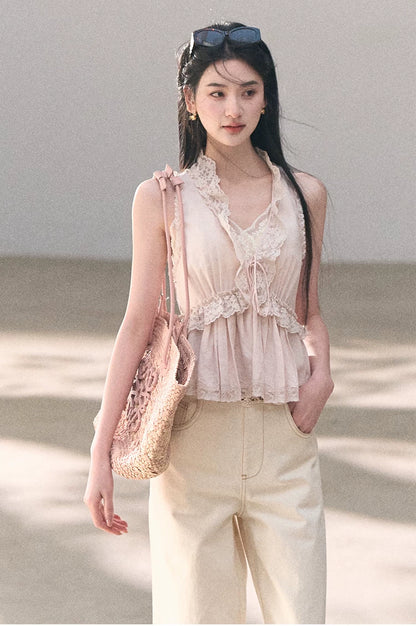 Lace Trim Cami Top