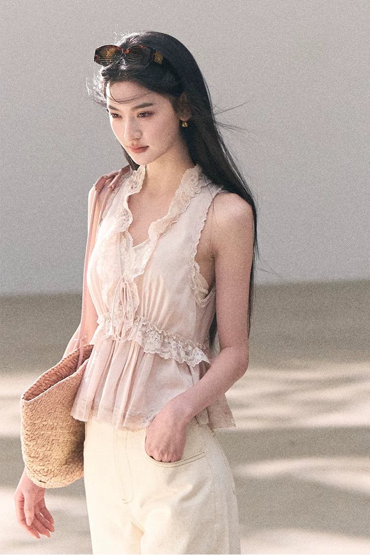 Lace Trim Cami Top