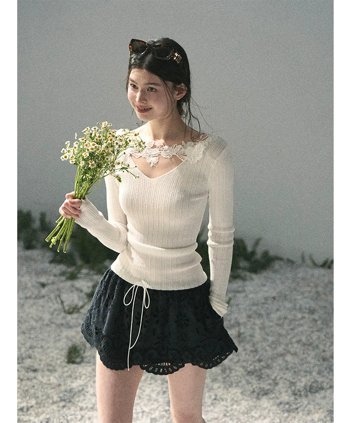 Lace A-Line Mini Skirt