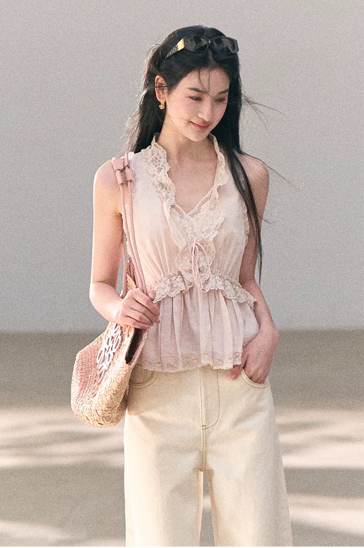 Lace Trim Cami Top