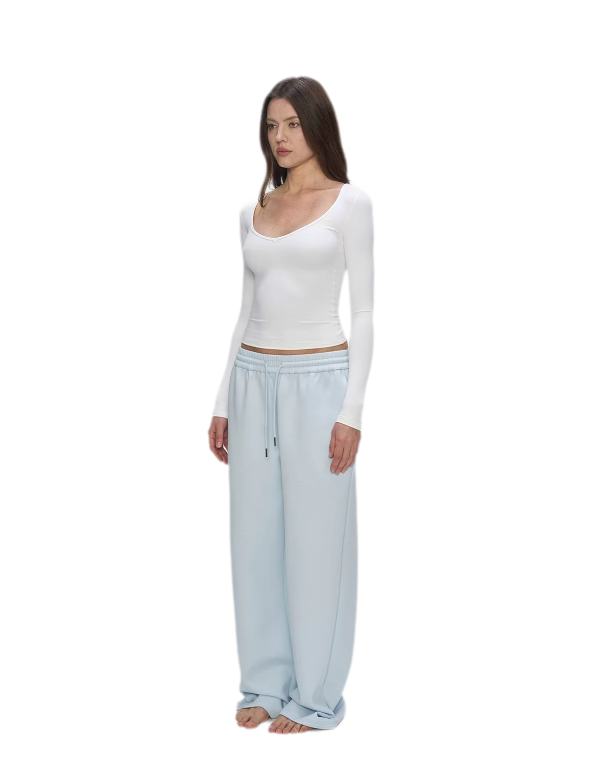 Air Cotton Wide-Leg Sweatpants