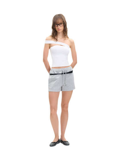 Asymmetric Strap Bustier Top