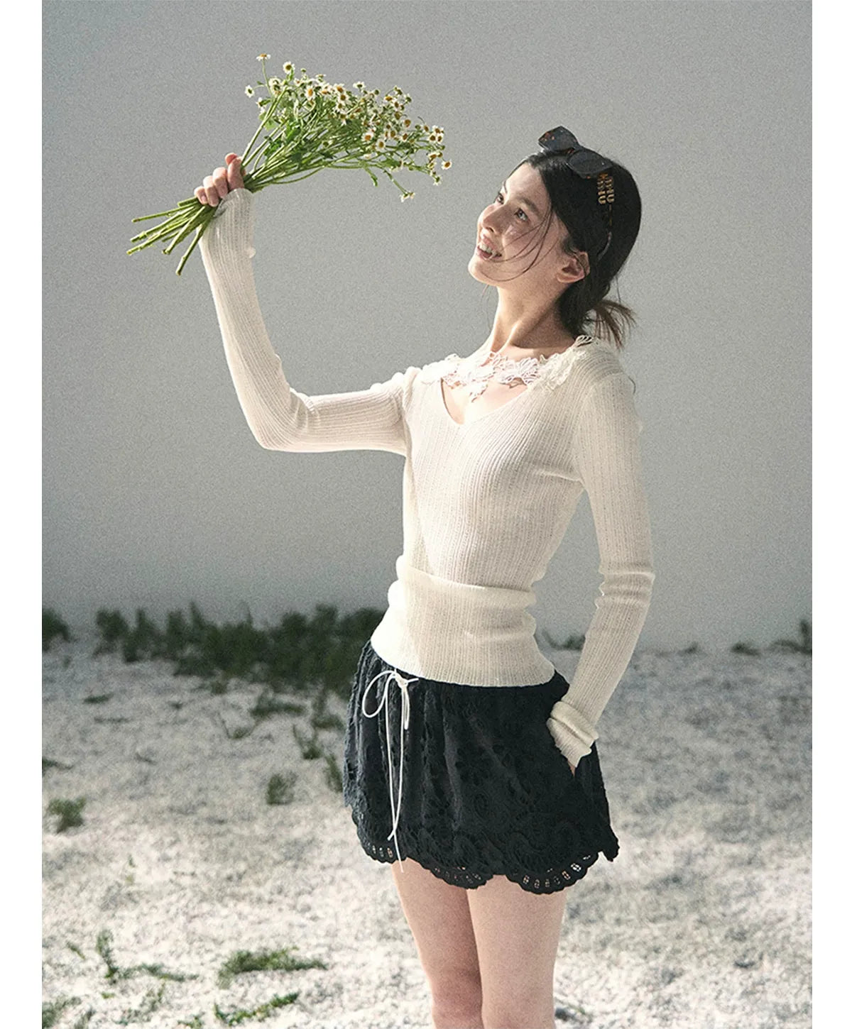 Lace A-Line Mini Skirt