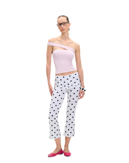 Capri Foldover Flare Pants