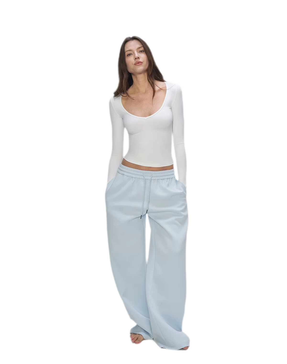 Air Cotton Wide-Leg Sweatpants