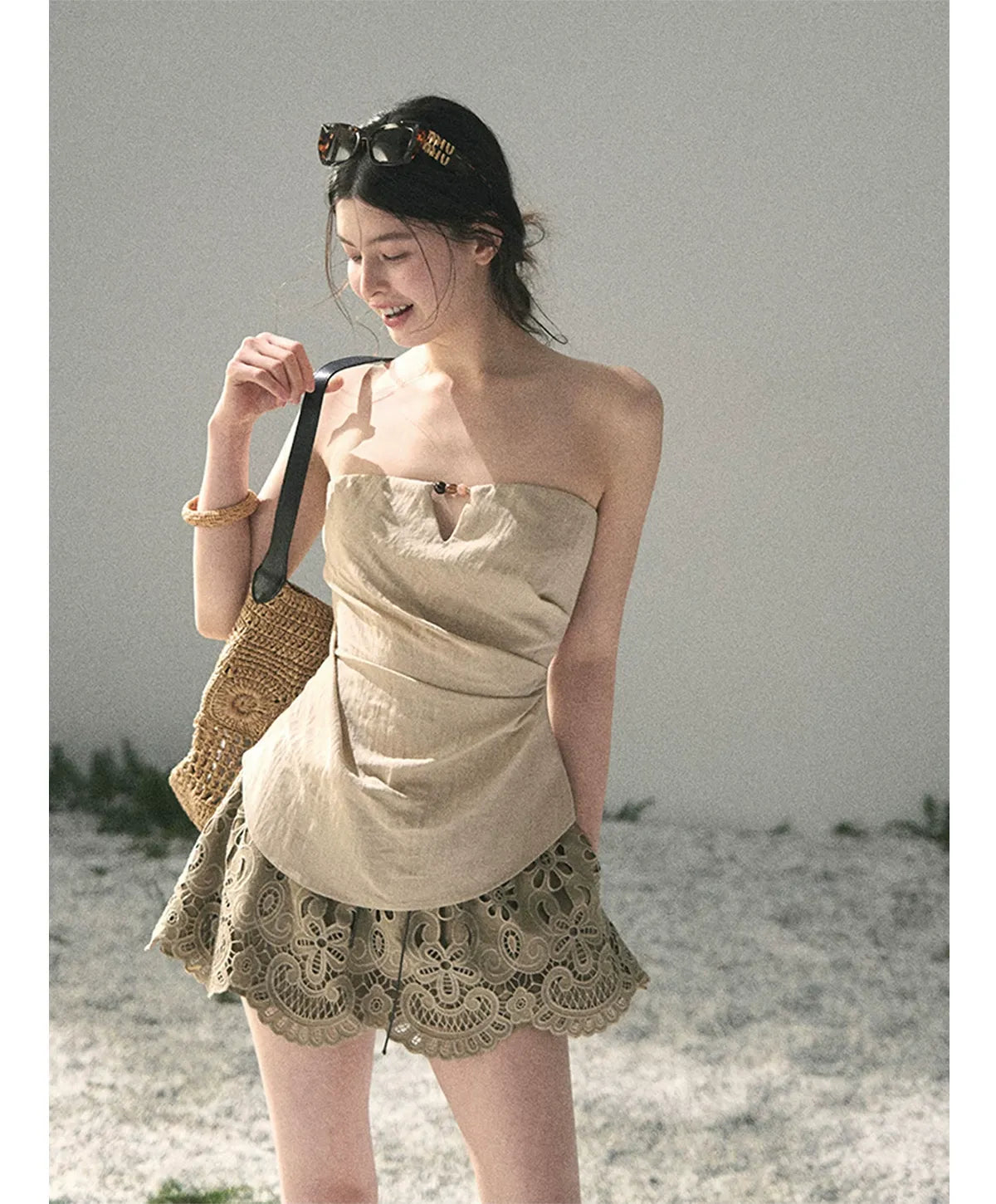 Lace A-Line Mini Skirt