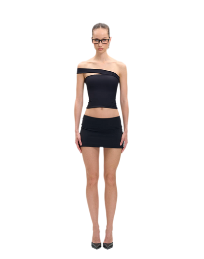 Asymmetric Strap Bustier Top
