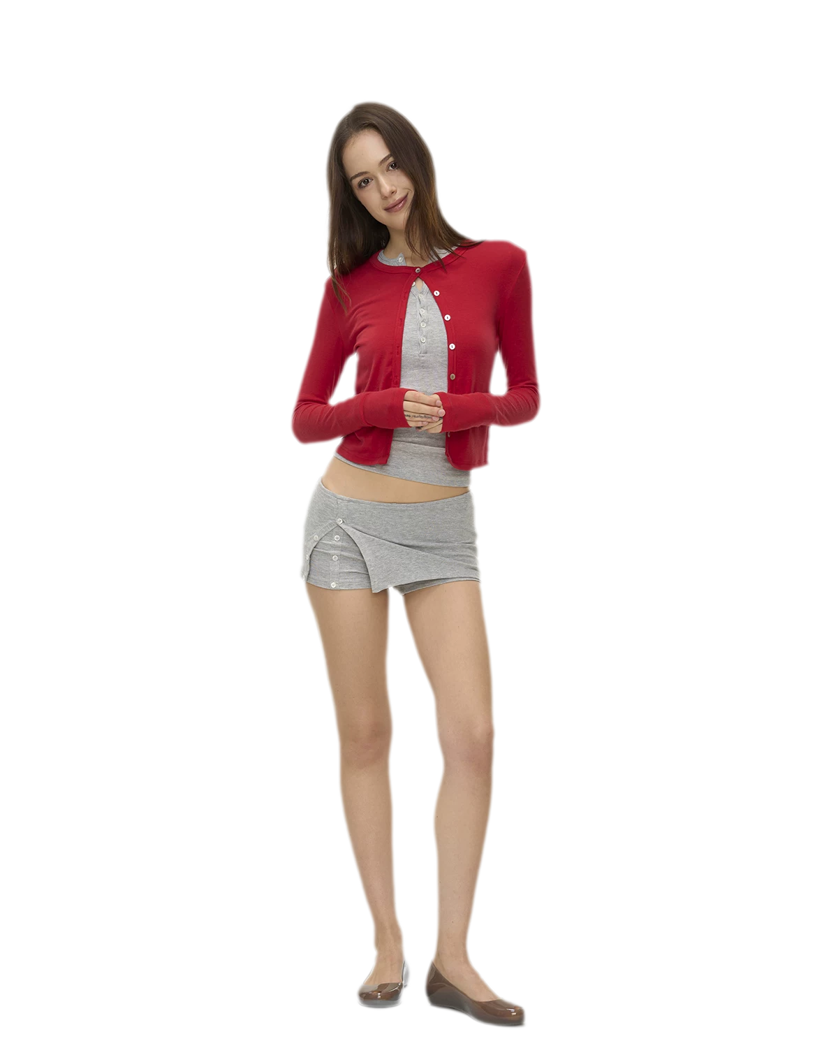Ribbed Button Trim Set