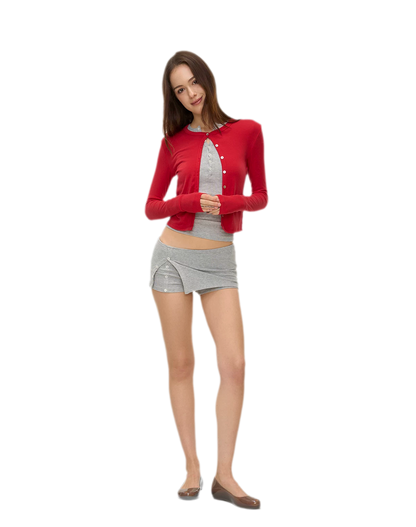 Ribbed Button Trim Set
