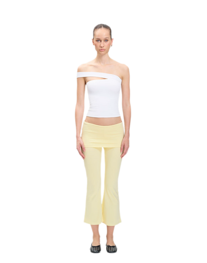 Capri Foldover Flare Pants