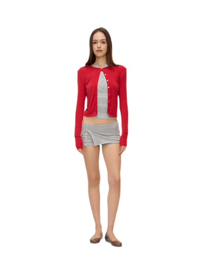 Ribbed Button Trim Set