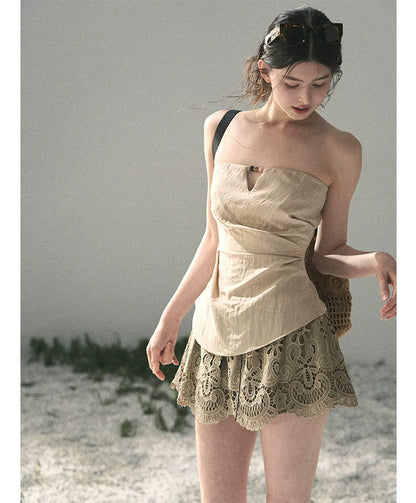 Lace A-Line Mini Skirt