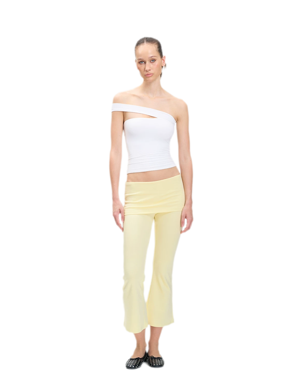 Capri Foldover Flare Pants