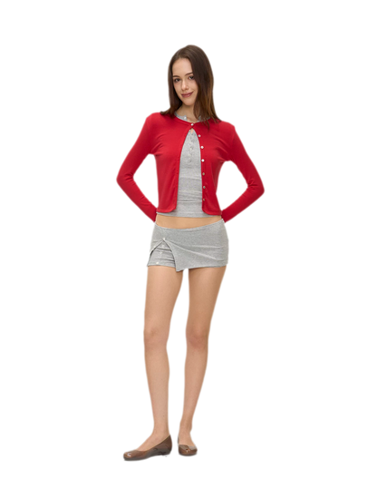 Ribbed Button Trim Set