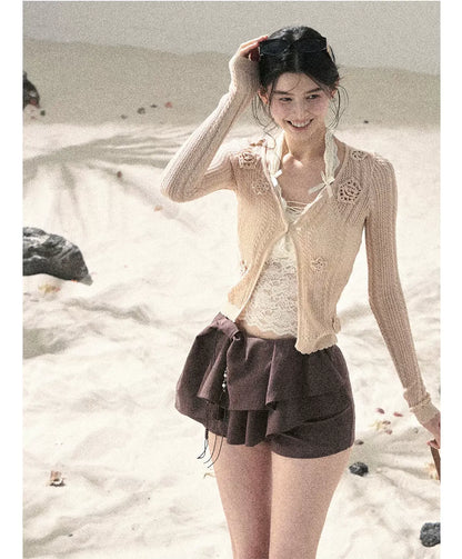Layered Pleated Skort