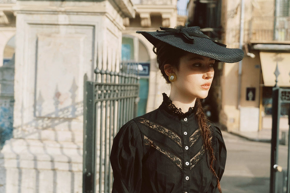 Lace Trim Victorian Midi Dress
