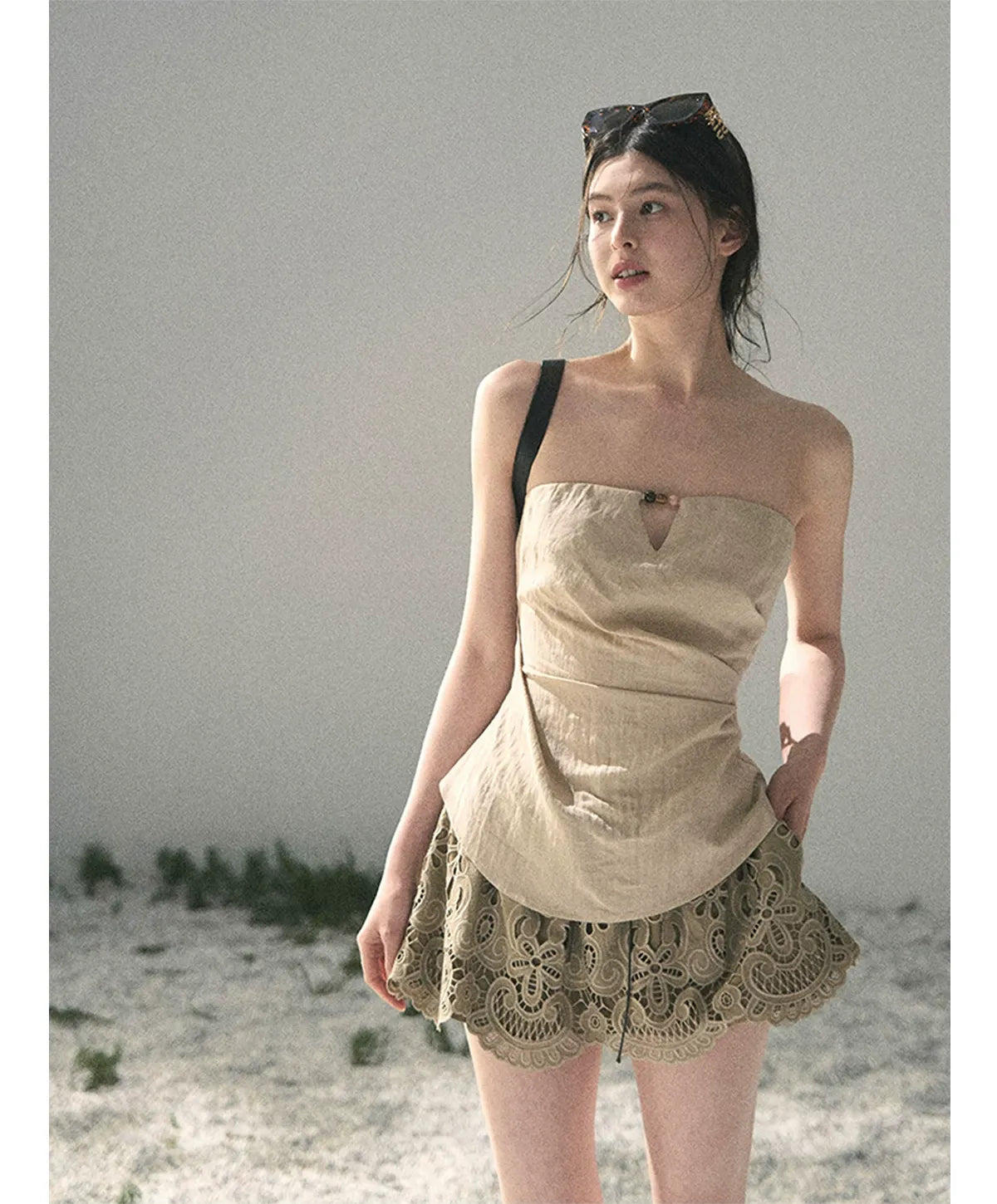 Lace A-Line Mini Skirt