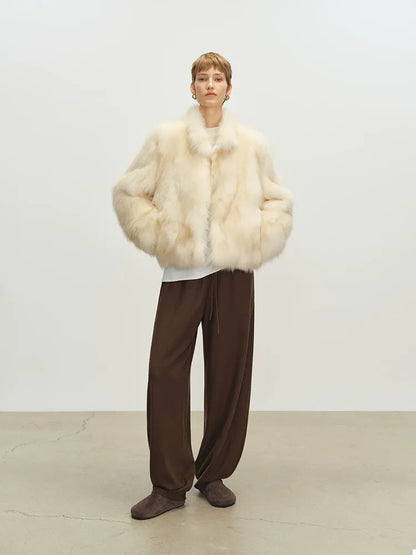 Hand-Dyed Fox Fur Jacket