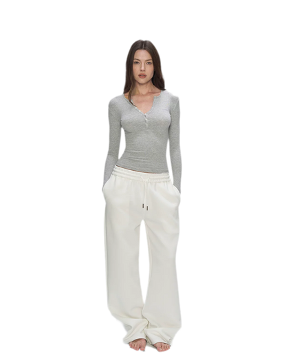 Air Cotton Wide-Leg Sweatpants