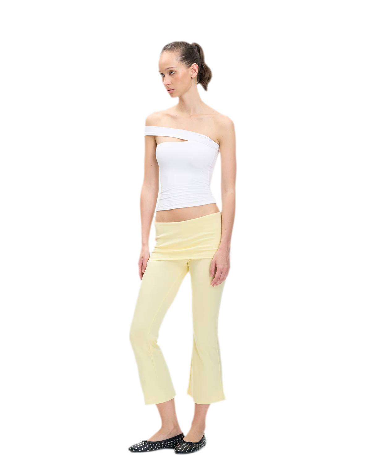 Capri Foldover Flare Pants