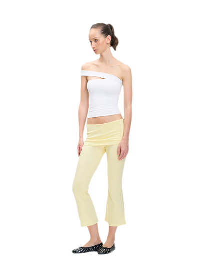 Capri Foldover Flare Pants