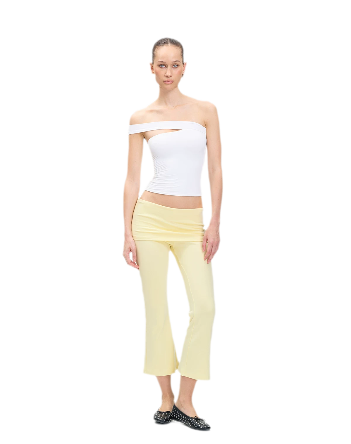 Capri Foldover Flare Pants