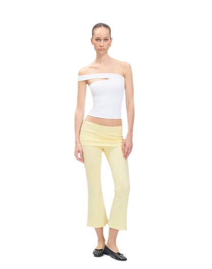 Capri Foldover Flare Pants