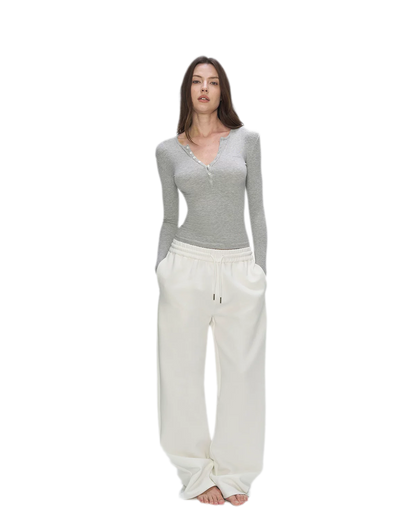 Air Cotton Wide-Leg Sweatpants