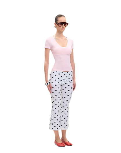 Capri Foldover Flare Pants