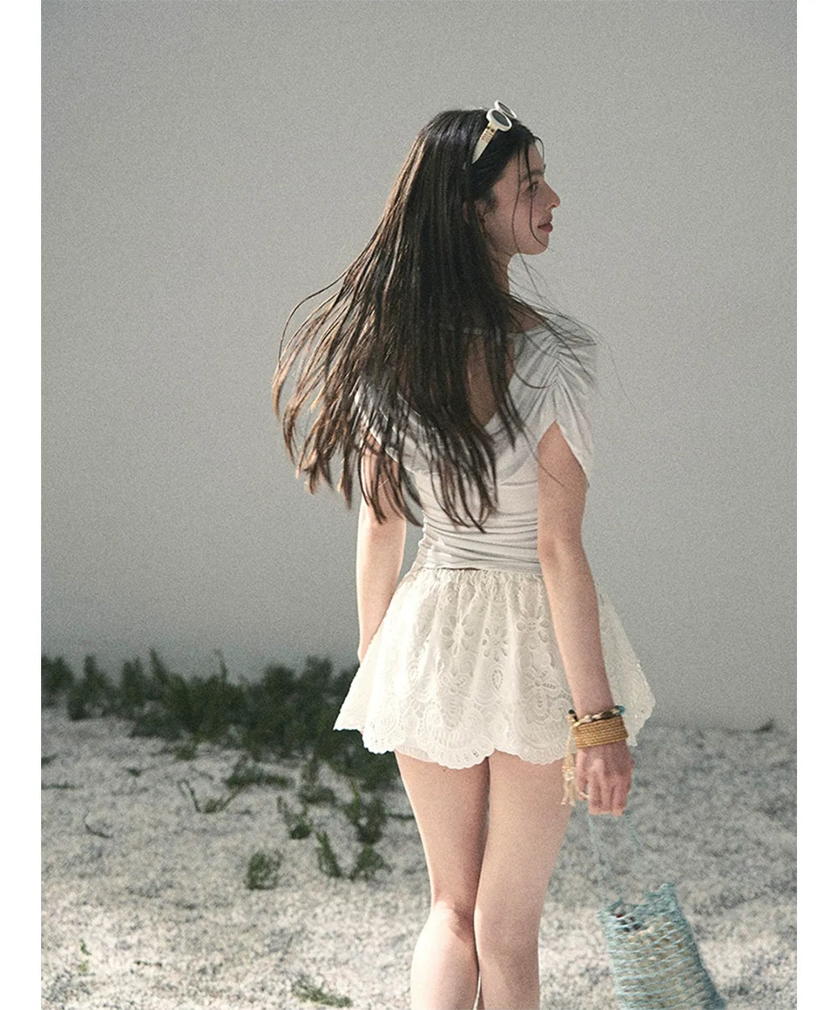 Lace A-Line Mini Skirt