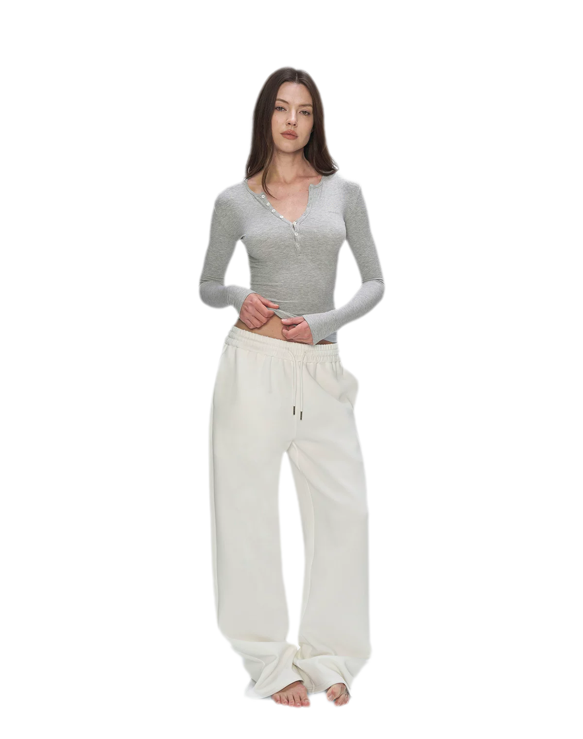 Air Cotton Wide-Leg Sweatpants