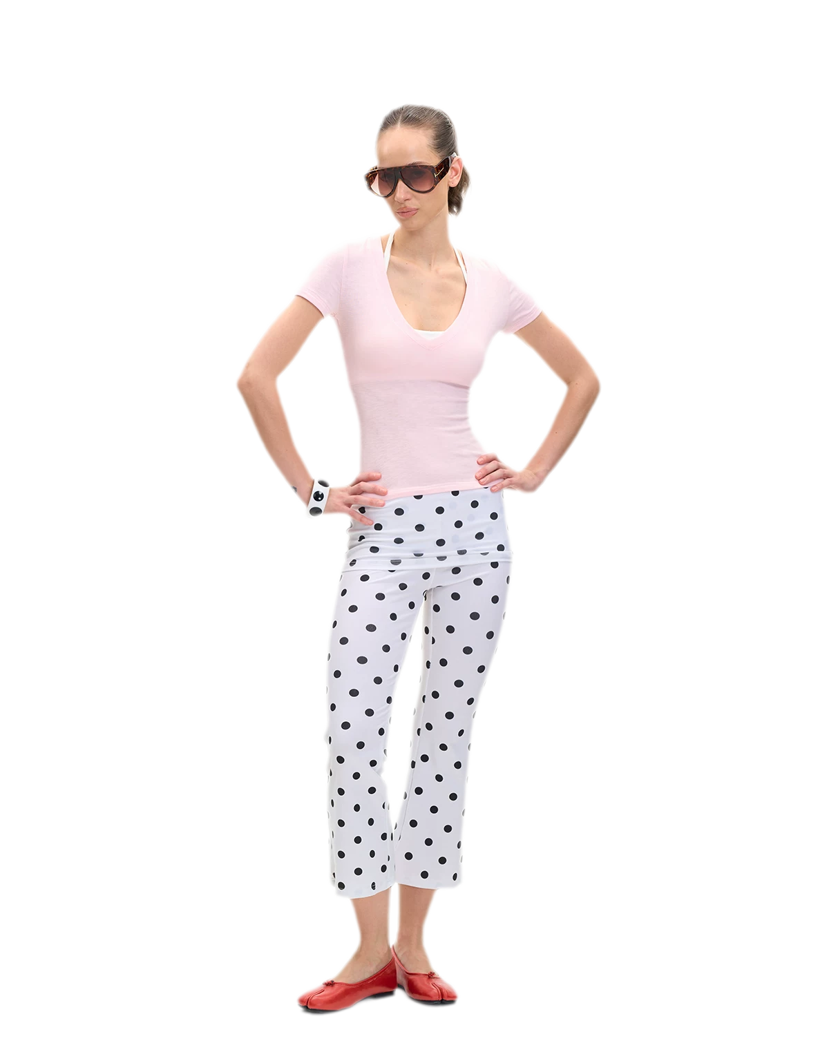 Capri Foldover Flare Pants
