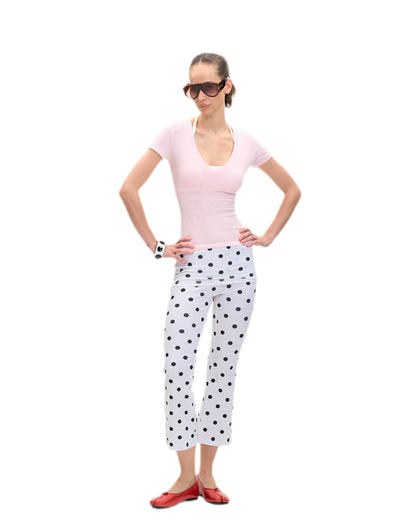 Capri Foldover Flare Pants