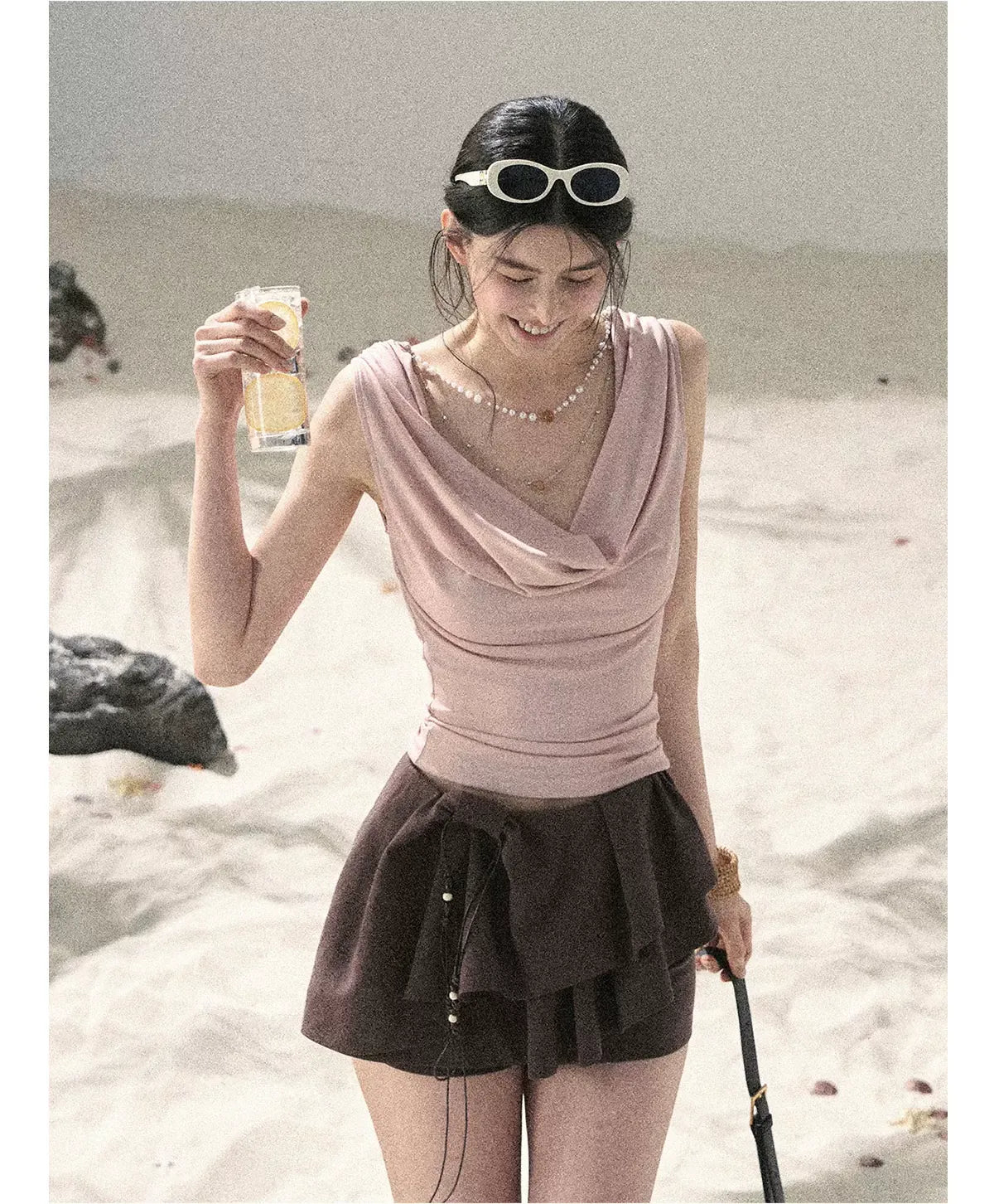 Layered Pleated Skort