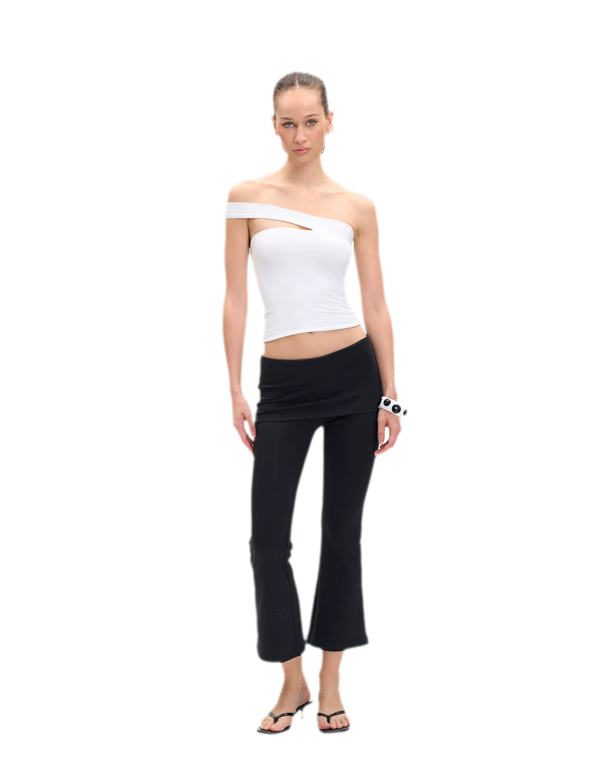 Asymmetric Strap Bustier Top