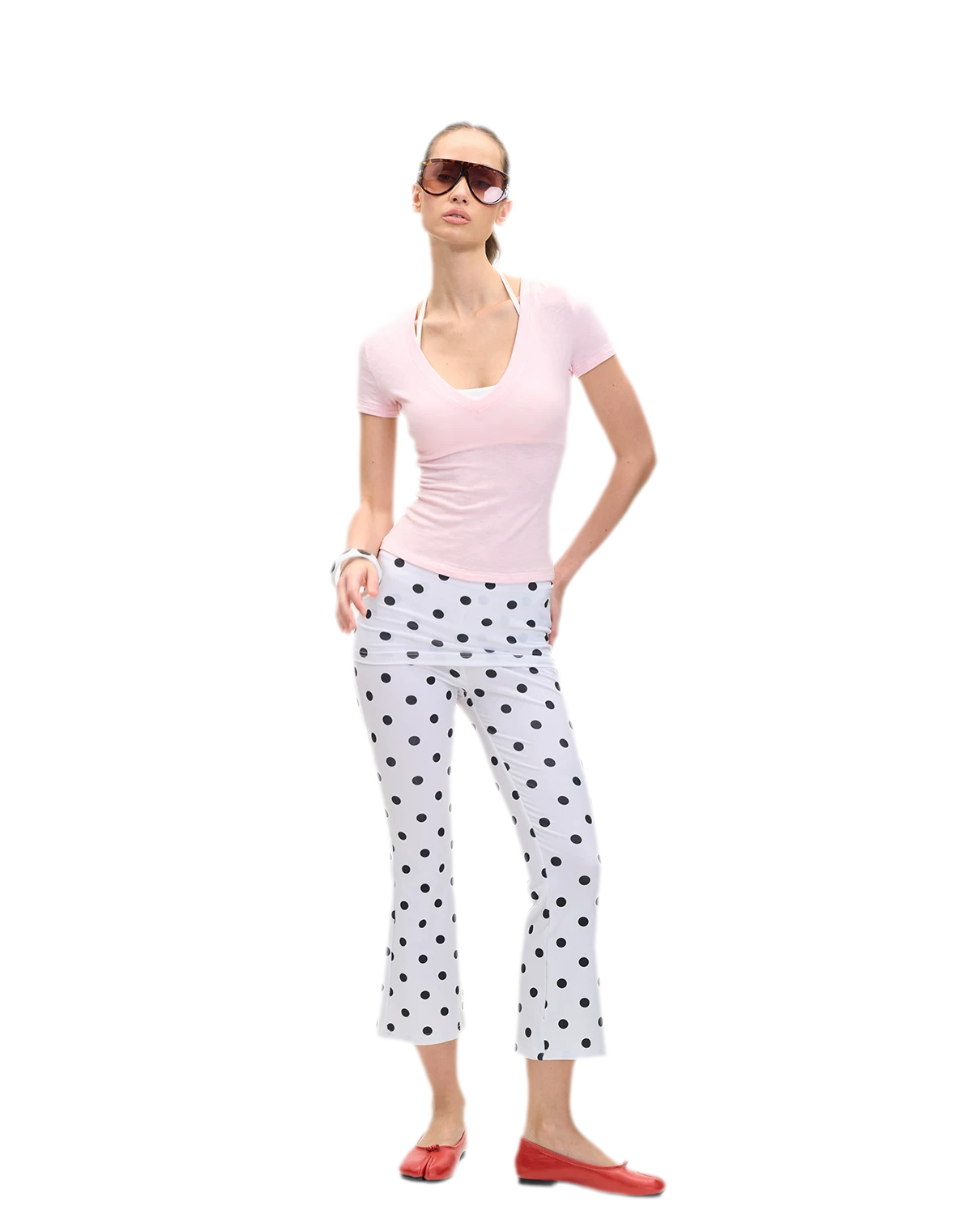 Capri Foldover Flare Pants
