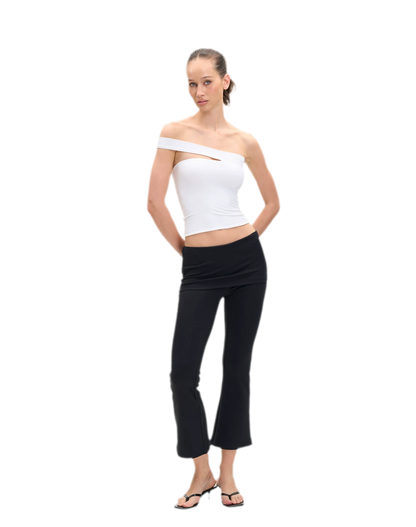 Asymmetric Strap Bustier Top