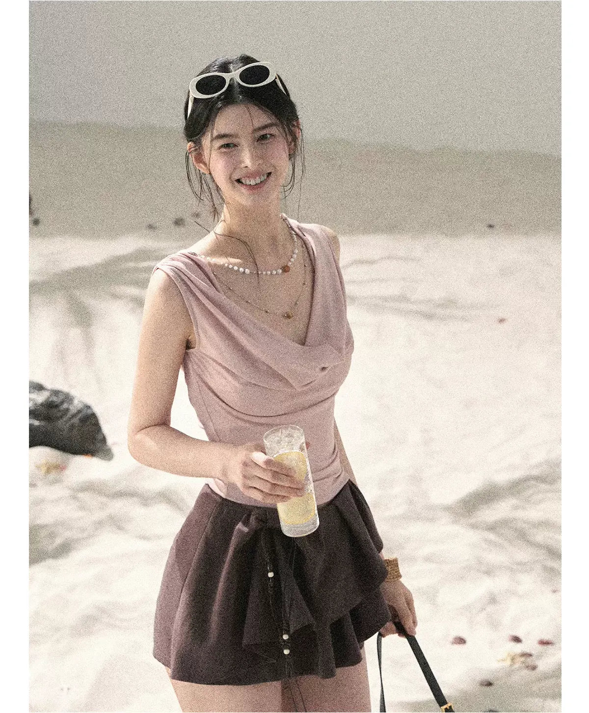 Layered Pleated Skort