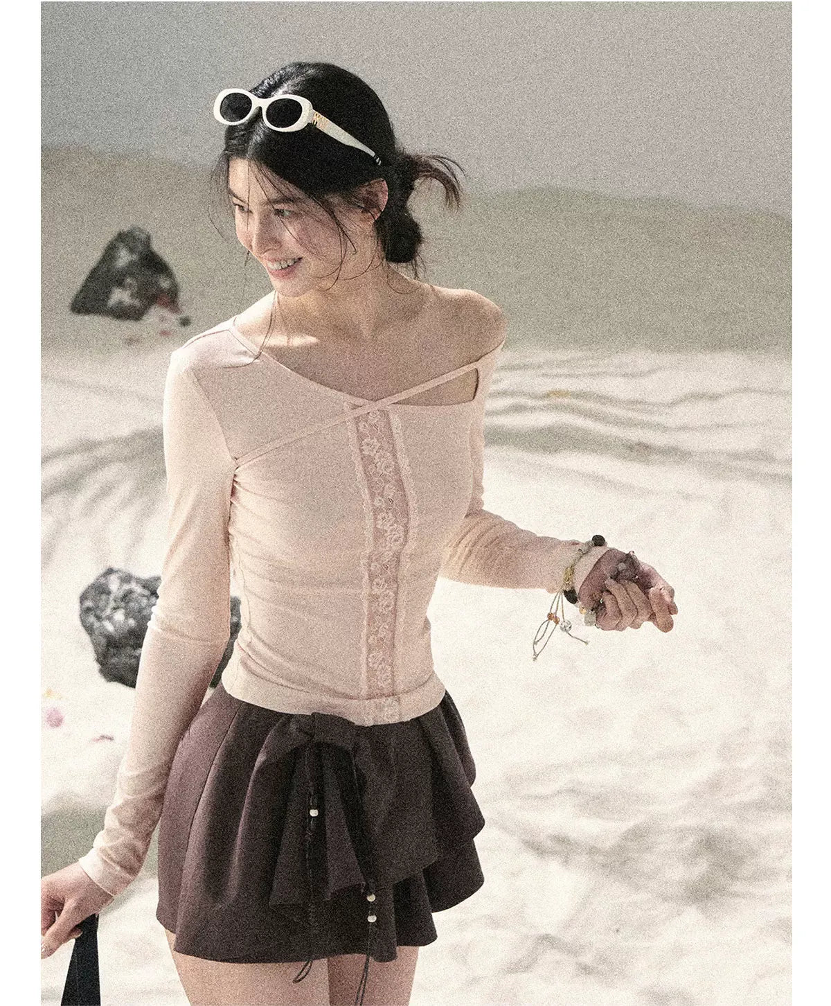 Layered Pleated Skort