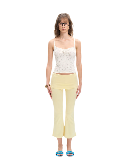 Capri Foldover Flare Pants