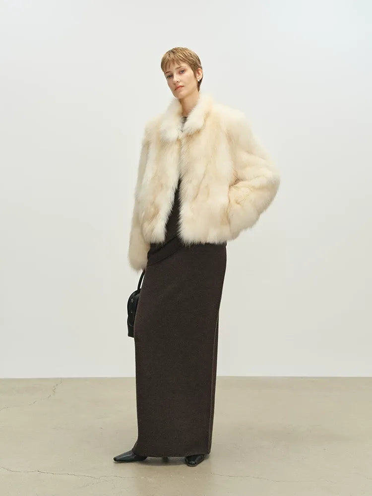 Hand-Dyed Fox Fur Jacket