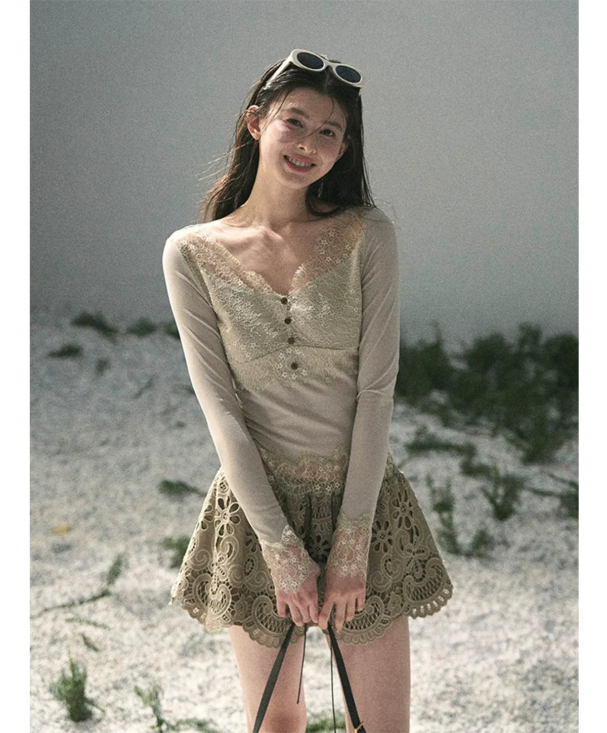 Lace A-Line Mini Skirt